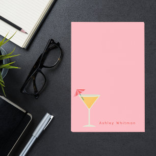 Modern Minimalist Blush Pink Fun Margarita Post-it Notes
