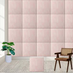 Modern Minimalist Blush Pink Geometric  Ceramic Tile
