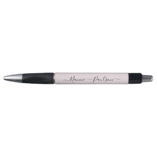 Modern Minimalist Blush Pink Script Custom Name