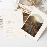 Modern Minimalist  Boho Arch Photo Wedding Invitation<br><div class="desc">Designed to coordinate with for the «Arches Minimalist» Wedding Invitation Collection. To change details,  click «Details». To move the text or change the size,  font,  or color,  click «Edit using Design Tool». View the collection link on this page to see all of the matching items in this beautiful design.</div>