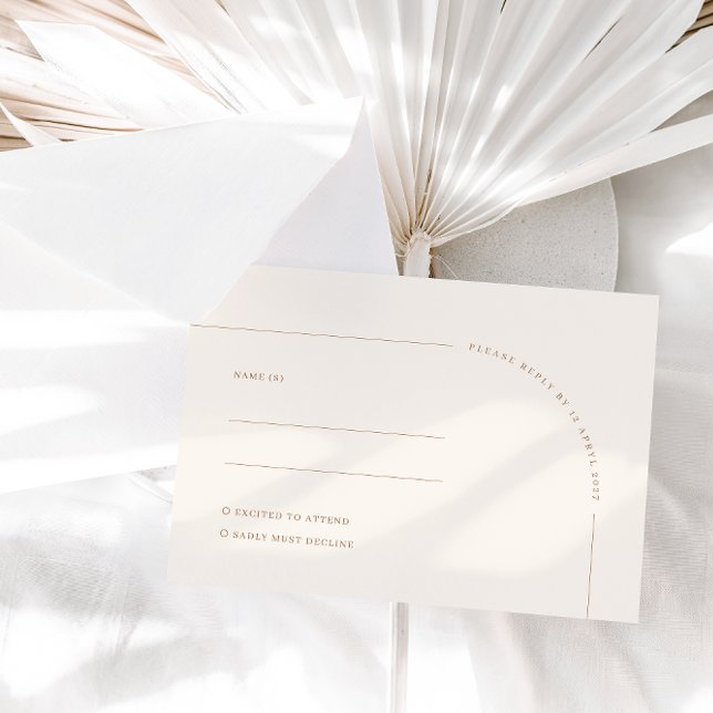 Modern Minimalist Boho Arch RSVP Card (Creator Uploaded)