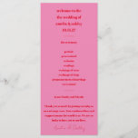 Modern Minimalist Bold Bright Pink Red Tall  Program<br><div class="desc">Modern Minimalist Bright Pink and Red Tall Program</div>