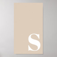 Modern Minimalist Bold Monogram Phone Wallpaper