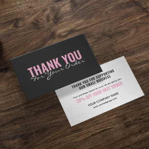 Modern minimalist bold Thank You card