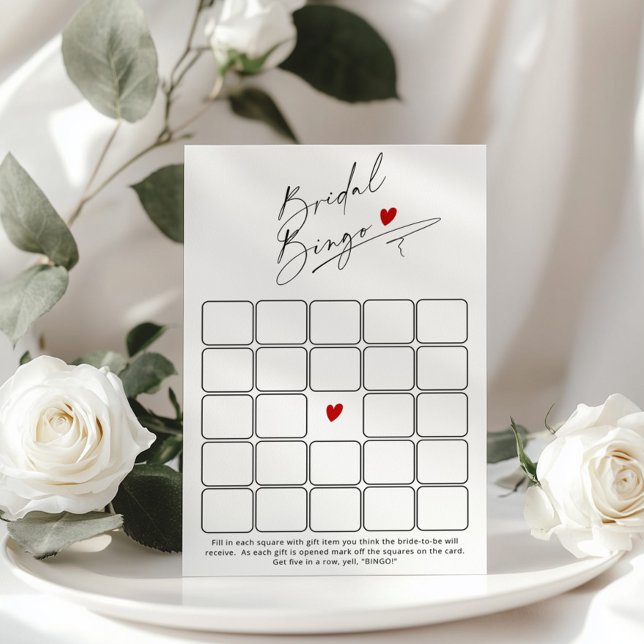 Modern Minimalist bridal shower bingo game (Creator Uploaded)