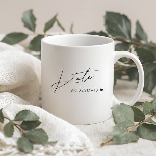 Modern Minimalist Bridesmaid Gift Coffee Mug