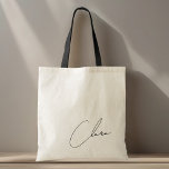 Modern Minimalist Bridesmaid Name Tote Bag<br><div class="desc">Custom-designed bridesmaid proposal gift tote bag featuring modern minimalist personalised name design.</div>