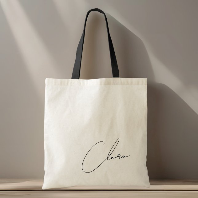 Modern Minimalist Bridesmaid Name Tote Bag (Creator Uploaded)
