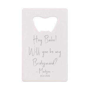Modern Minimalist Bridesmaid Proposal Script Blush