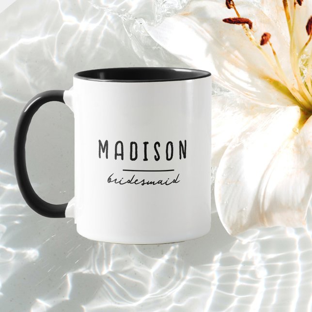 Modern Minimalist | Bridesmaid Wedding Mug (Creator Uploaded)
