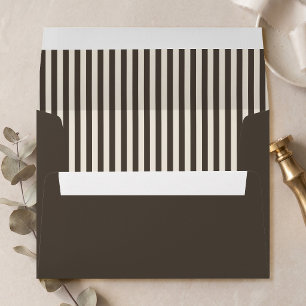 Modern Minimalist Brown Stripes Envelope