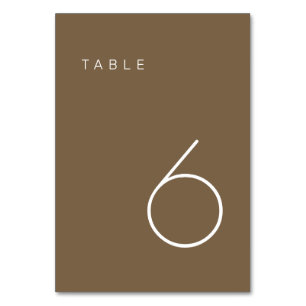 Modern Minimalist Brown Table Number Table Tent Si