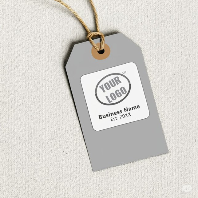 Modern Minimalist Business Brand Promotion Logo Square Sticker (Creator Uploaded)