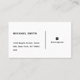 Modern Minimalist Business Card Design