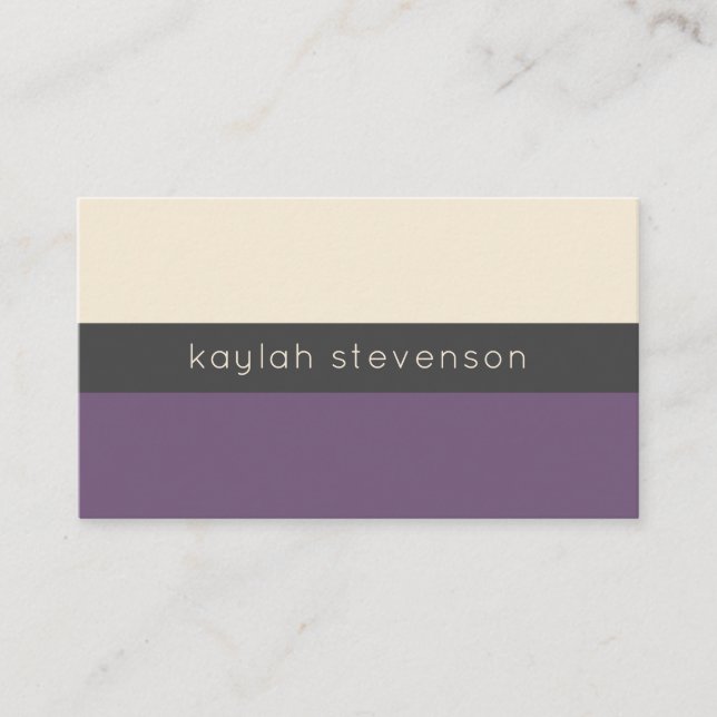 Modern Minimalist Business Card | Purple Grape (Front)
