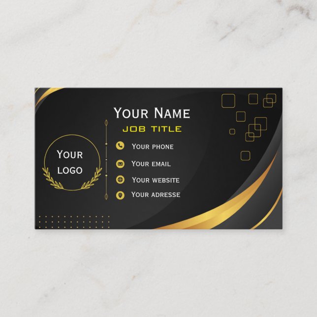 Modern Minimalist Business Card Template (Front)