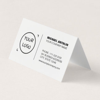 Modern Minimalist Business Card with a Custom Logo