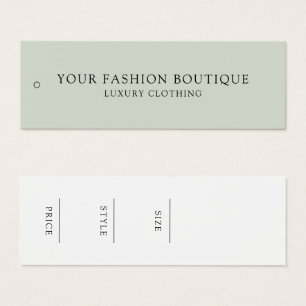 Modern Minimalist Business Clothing Label Hang Tag