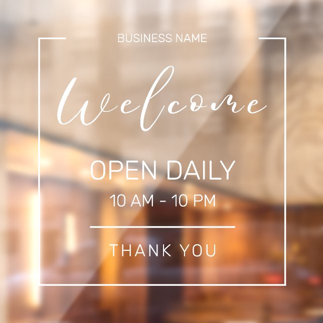 Modern, Minimalist Business Hours Store Café Open (Sheet 2)
