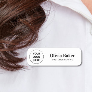 Modern Minimalist Business Logo Employee Name Tag