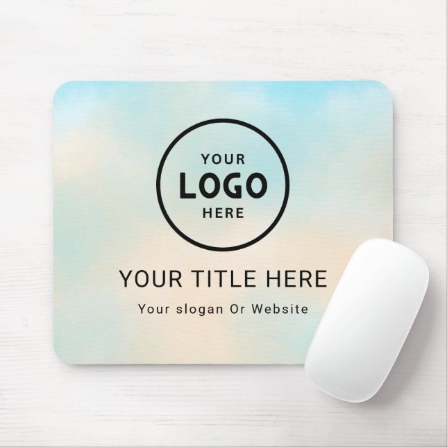 Modern Minimalist Business Logo Mouse Pad (With Mouse)