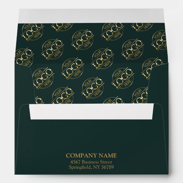 Modern Minimalist Business Logo Return Address Envelope (Back (Bottom))