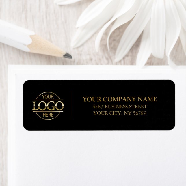 Modern Minimalist Business Logo Return Address Label (Insitu)