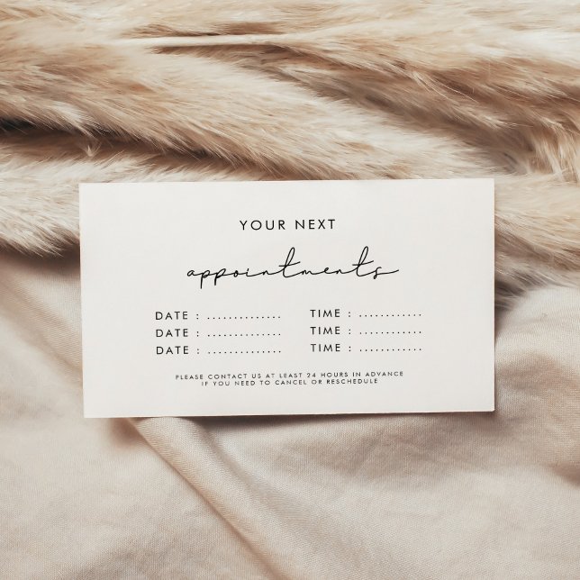 Modern minimalist business multiple dates appointment card (Creator Uploaded)