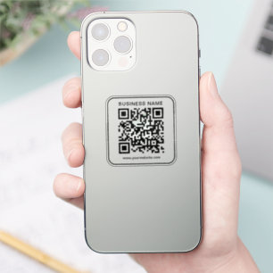 Modern Minimalist Business Name Url QR Code Tiny