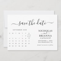 Modern Minimalist Calendar Budget White Simple