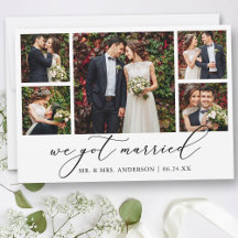 Modern Minimalist Calligraphy 5 Photos Wedding