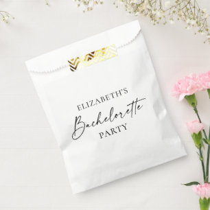 Modern Minimalist Calligraphy Bachelorette Party Favour Bag