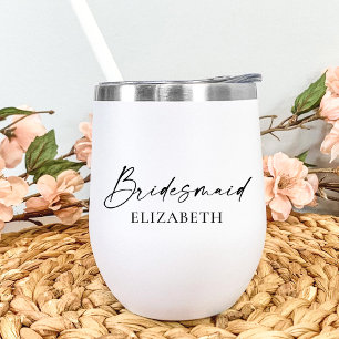 Modern Minimalist Calligraphy Ink Bridesmaid