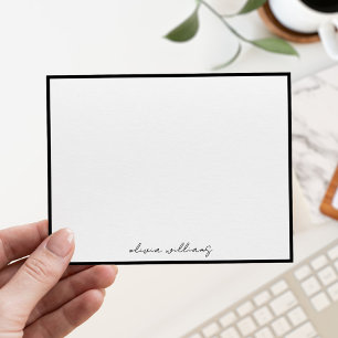 Modern Minimalist Calligraphy Monogram Card