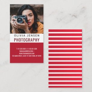 Modern Minimalist Calligraphy Script Photography  Business Card