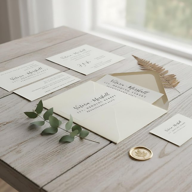 Modern  minimalist  calligraphy style Return Address Label (Creator Uploaded)