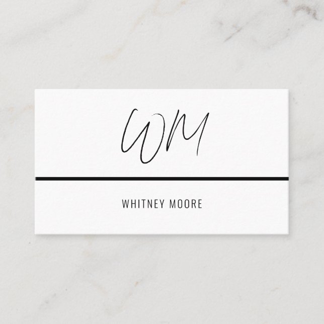 Modern Minimalist Calling Card (Front)