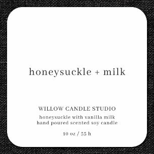 Modern Minimalist Candle Business Packaging Label