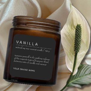 Modern minimalist candle cosmetics product label