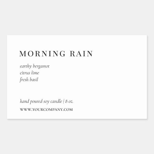 Modern Minimalist Candle or Product Label (Front)