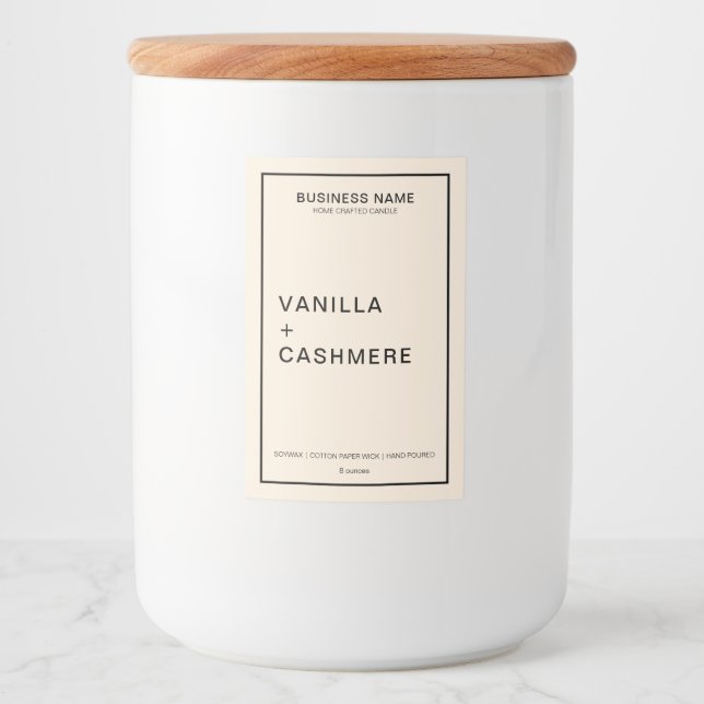 Modern Minimalist Candle Product Label (Front)