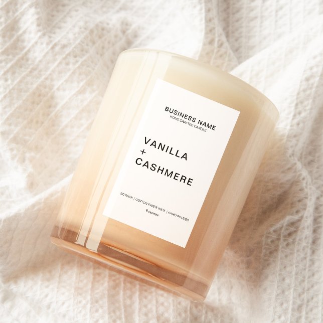 Modern Minimalist Candle Product Label (Creator Uploaded)