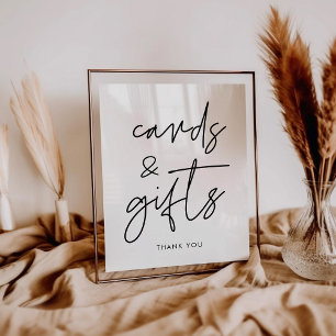 Modern Minimalist Cards & Gifts wedding sign
