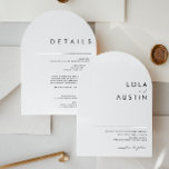 Modern Minimalist Casual All In One Wedding Arch Invitation<br><div class="desc">This Modern Minimalist casual all-in-one wedding arch invitation is perfect for your classy boho wedding. Its simple, unique abstract design accompanied by a contemporary minimal script and a white and black colour palette gives this product a feel of elegant formal luxury while staying simplistic, chic bohemian. Keep it as is,...</div>