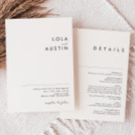 Modern Minimalist Casual All In One Wedding Invitation<br><div class="desc">This Modern Minimalist casual all-in-one wedding invitation is perfect for your classy boho wedding. Its simple, unique abstract design accompanied by a contemporary minimal script and a white and black colour palette gives this product a feel of elegant formal luxury while staying simplistic, chic bohemian. Keep it as is, or...</div>