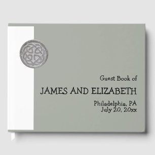 Modern & Minimalist Celtic Personalised Wedding Guest Book