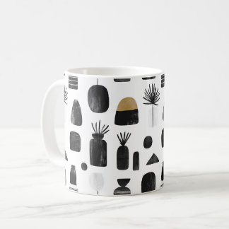 Modern Minimalist Ceramic Coffee Mug with Geometri