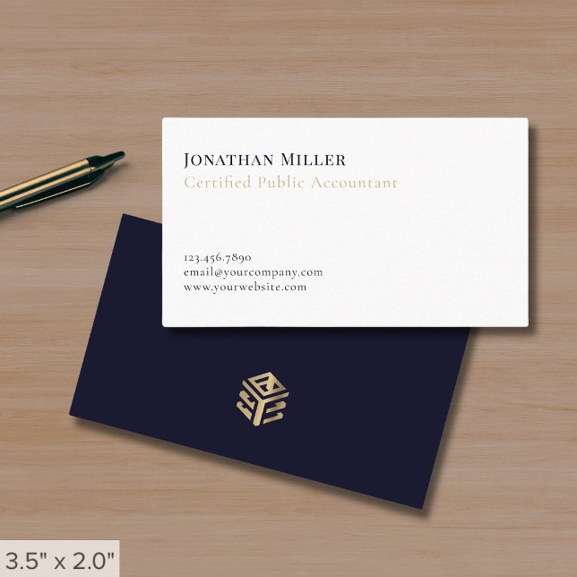 Modern Minimalist Certified Public Accountant Business Card (Creator Uploaded)