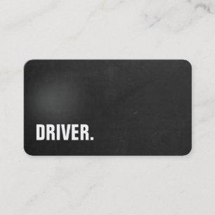 Modern Minimalist Chalkboard DRIVER Professional Business Card