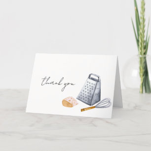 Modern Minimalist Chef Kitchen Baby Shower Thank You Card
